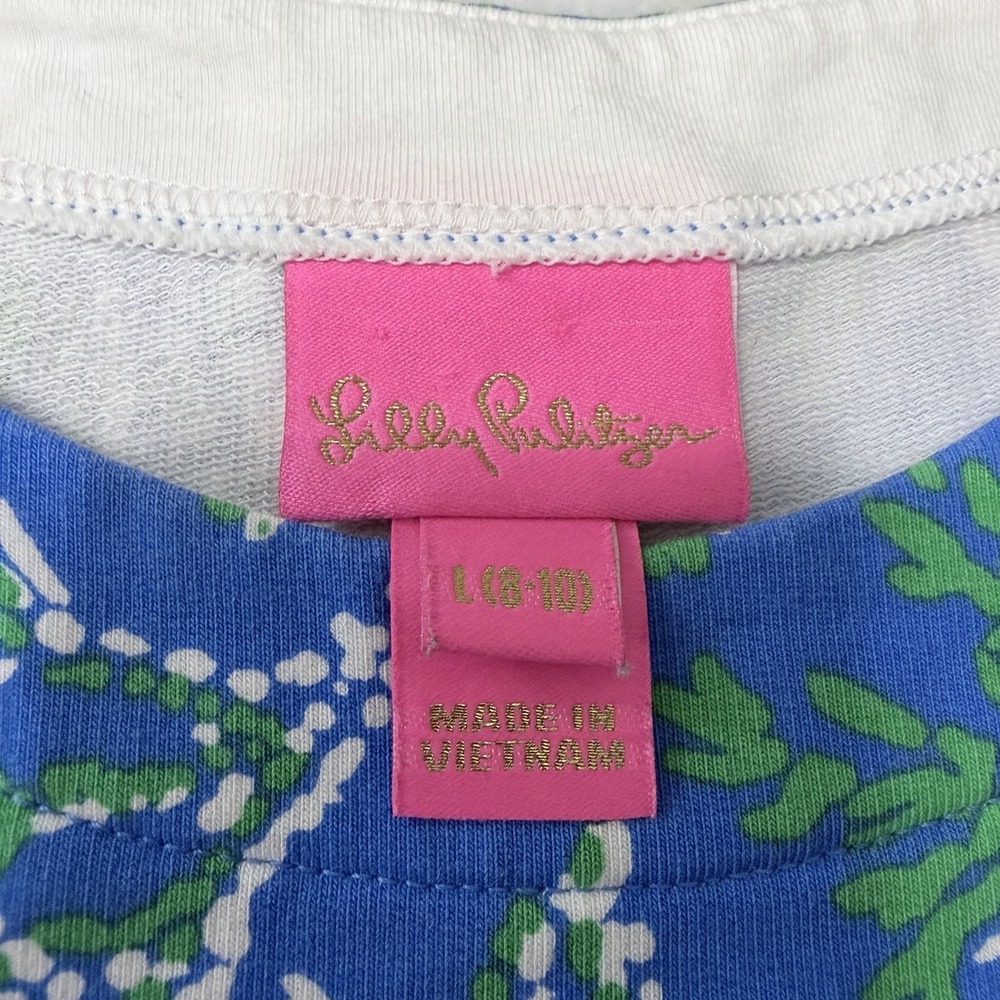Lilly Pulitzer Girls 8/10 Mackenzie Dress Briny Blue a Bit Salty‎ Coastal Vaca - Picture 5 of 8